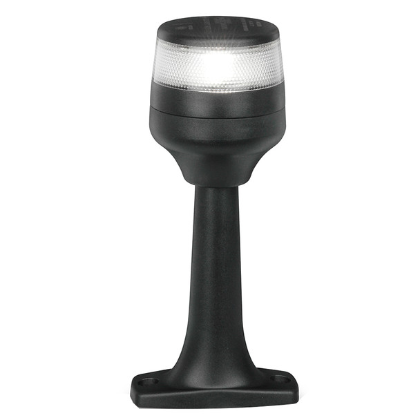 Hella Marine NaviLED 360 Compact All Round Marine Anchor Lamp – 2 Nautical Miles, 8-Inch Fixed Mount, Black