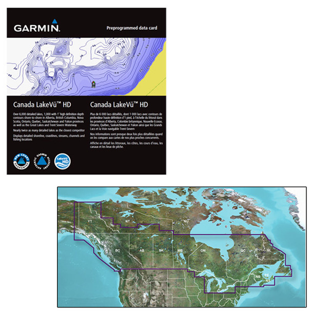Garmin Canada LakeV HD g3 MicroSD/SD Card for Inland Maps and Navigation