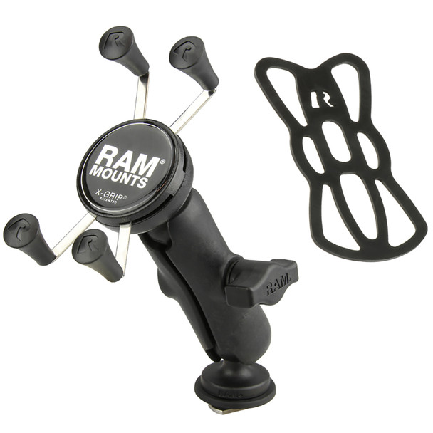 RAM Mounting Systems X-Grip Phone Mount with Track BallBase – Universal Smartphone Cradle for Vehicles