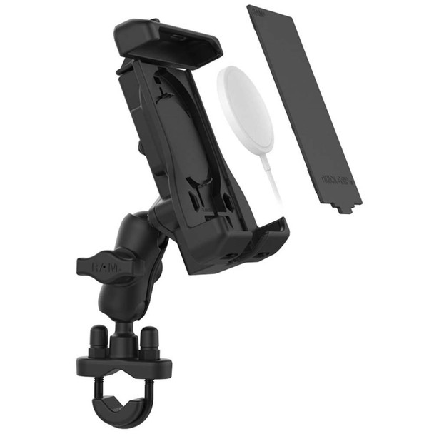 <p><strong>RAM Quick-Grip Handlebar Mount for Apple MagSafe Compatible Phones</strong></p><p>The RAM Quick-Grip product line gets an Apple MagSafe Charger compatible insert. Designed specifically to fit the official Apple MagSafe Charger, this RAM...