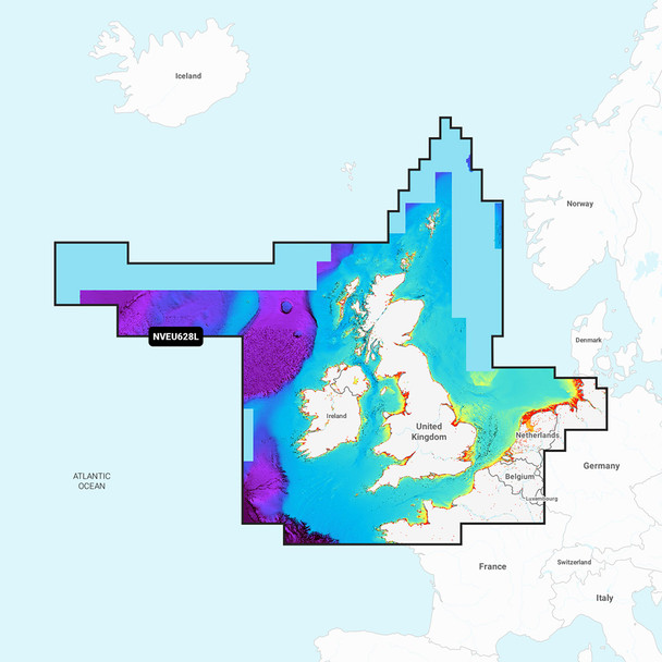Garmin Navionics Vision+ NVEU628L Marine Chart for UK, Ireland & Holland