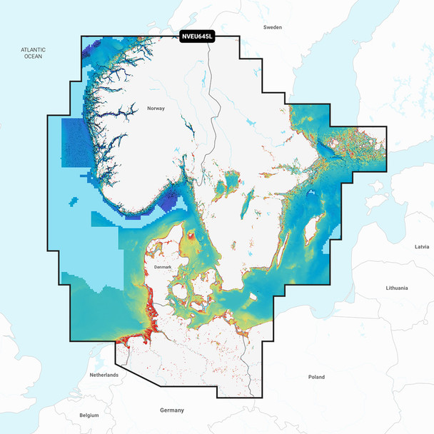 Garmin Navionics Vision+ NVEU645L Skagerrak & Kattegat Marine Mapping Card
