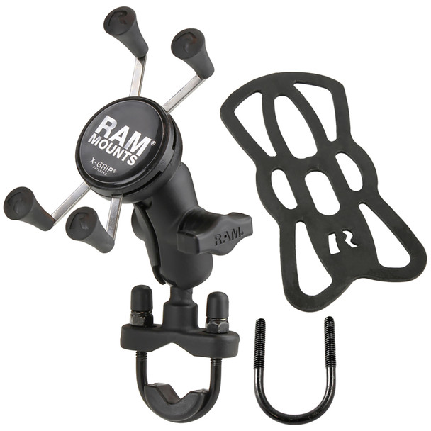 RAM Mounting Systems X-Grip Phone Mount with Handlebar U-Bolt Base (Part # RAM-B-149Z-A-UN7U)