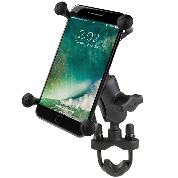 RAM Mounting Systems X-Grip Large Phone Mount with Handlebar U-Bolt Base (Part RAM-B-149Z-A-UN10U)
