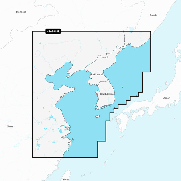 Garmin Navionics+ NSAE018R Marine Chart for Yellow Sea - Coastal Navigation and Fishing