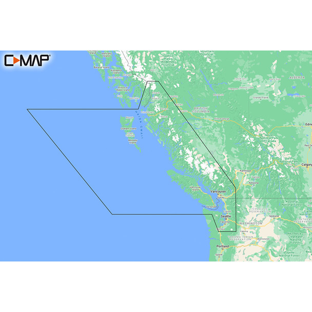 C-MAP M-NA-Y207-MS Columbia & Puget Sound REVEAL Coastal Chart for Marine Navigation