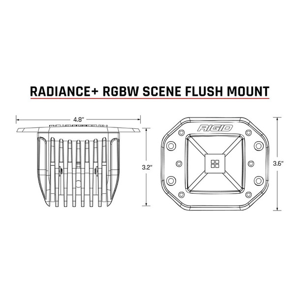 RIGID Industries Radiance Scene RGBW Flush Mount Pair - Versatile LED Scene Lighting