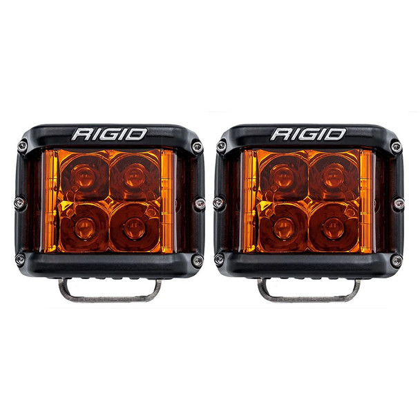 RIGID Industries D-SS Spot with Amber Pro Lens - Pair | Off-Road LED Lights for Low Visibility Conditions