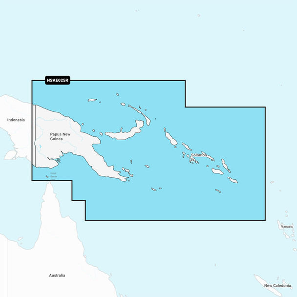 Garmin Navionics+ NSAE025R Marine Chart for Papua New Guinea & Solomon Islands
