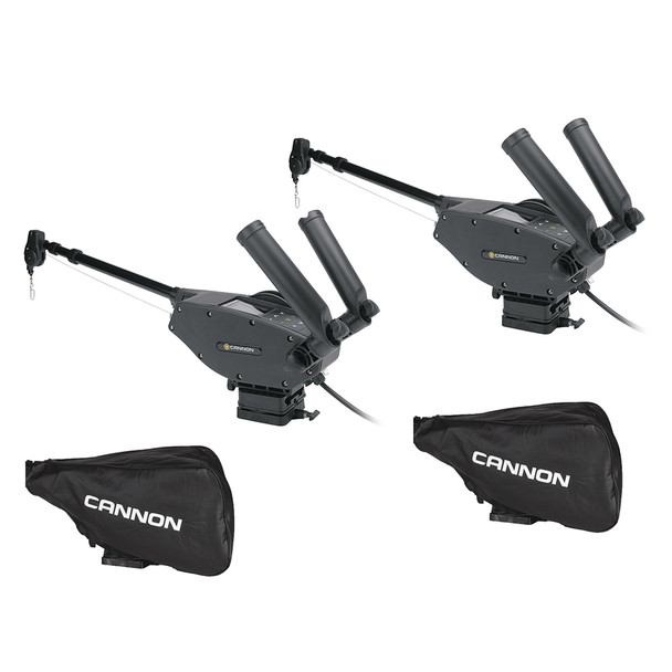 Cannon Optimum 10 BT Electric Downrigger 2-Pack with Black Covers for Smart Trolling