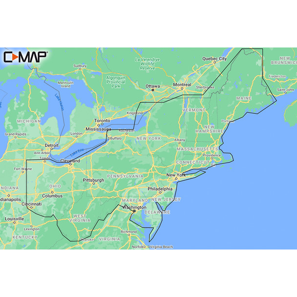 C-MAP M-NA-Y213-MS US Lakes East REVEAL Inland Chart for Lowrance and Simrad