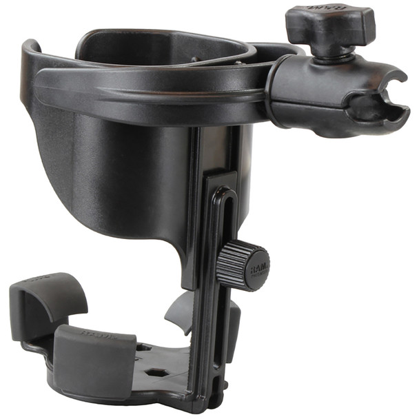 RAM Mounts Level Cup XL with Single Socket for B Size 1" Ball - Universal Beverage Holder for Larger Cups and Bottles