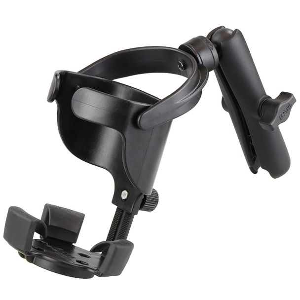 RAM Mounts Level Cup XL with Long Double Socket Arm – Versatile Beverage Holder for Insulated Cups and Water Bottles