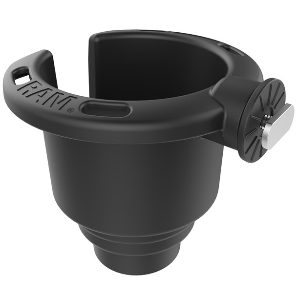 RAM Mounting Systems RAP-429TU Drink Cup Holder for Tracks - Universal Beverage Cradle for Boats, Kayaks, and Coolers