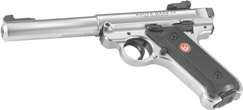 Ruger Mark IV Target .22 LR Semi-Auto Pistol with Stainless Steel Frame and Adjustable Sights