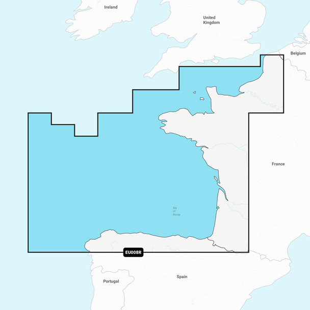 Garmin Navionics+ NSEU008R Bay of Biscay Marine Chart for Coastal Navigation