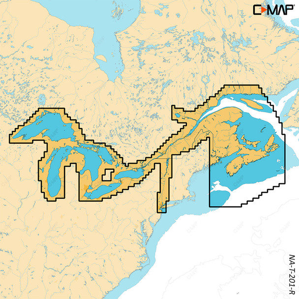C-MAP Reveal X Great Lakes to Nova Scotia Chart for Simrad NSX Series