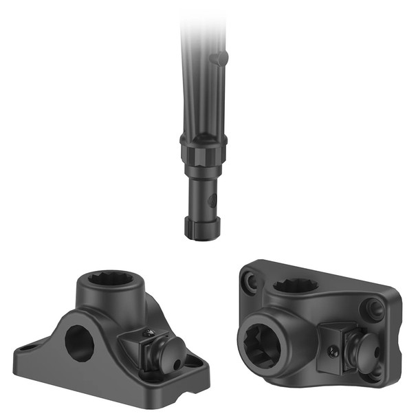 RAM Mounting Systems RAM-114-BMP Fishing Rod Holder with Plunger Bulkhead Base
