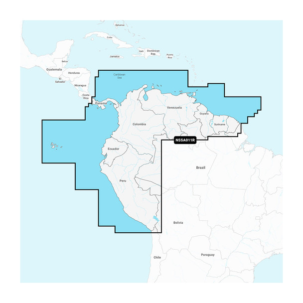 Garmin Navionics+ NSSA011R South America (North) Marine Mapping for Chartplotters