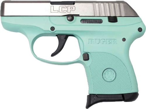 Ruger LCP .380 Auto Semi-Auto Pistol with Turquoise Frame and Stainless Slide
