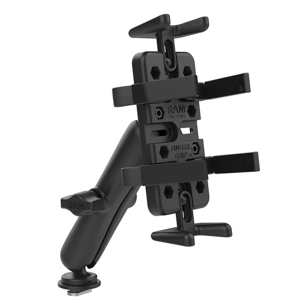 RAM Mounting Systems Finger-Grip Holder with Track Ball Base - Long for Handheld Radios