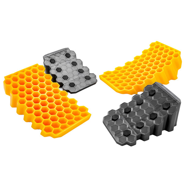 Camco Curved Leveler & Wheel Chock 2-Pack for RVs and Trailers