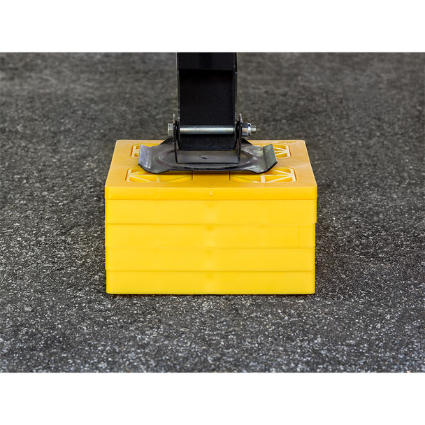 Camco FasTen Leveling Blocks with T-Handle - 2x2 Inch Yellow Pack of 10