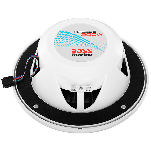 Boss Audio MRGB65 6.5-inch Marine Speakers with RGB Lighting - 200W