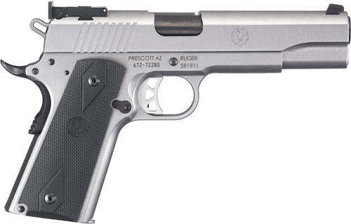 Ruger SR1911 10mm Auto Semi-Auto Pistol with Adjustable Bomar-Style Sights and Two 8-Round Magazines