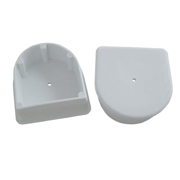 Dock Edge Large End Plug - White (2-Pack) for PVC P Profiles - Part DE1026F