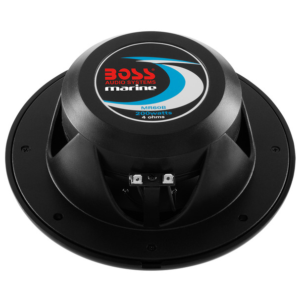 Boss Audio MR60B 6.5-inch Marine Weatherproof Speakers - Black, 200W