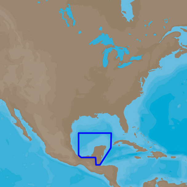 C-MAP 4D NA-947 Coastal Navigation Chart for Coatzacoalcos, MX to Honduras Bay, GT