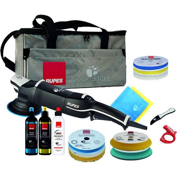 RUPES BigFoot LHR15 Mark V Random Orbital Polisher Complete Kit for Professional Detailing