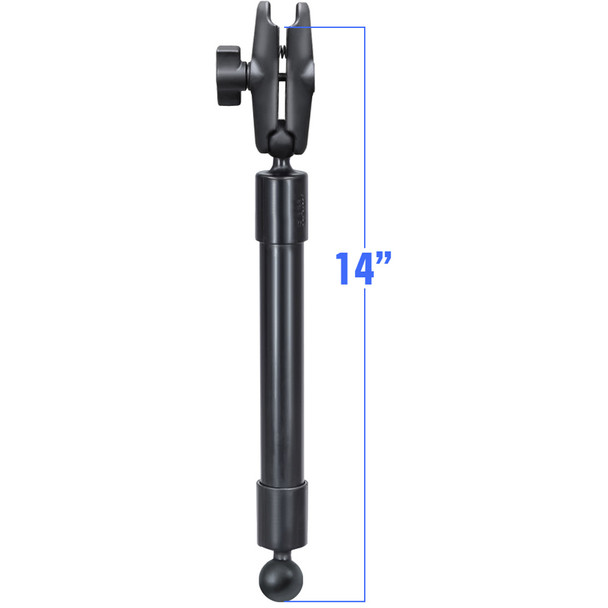 RAM Mounting Systems 14-Inch Long Extension Pole with Dual 1-Inch Ball Ends and Double Socket Arm