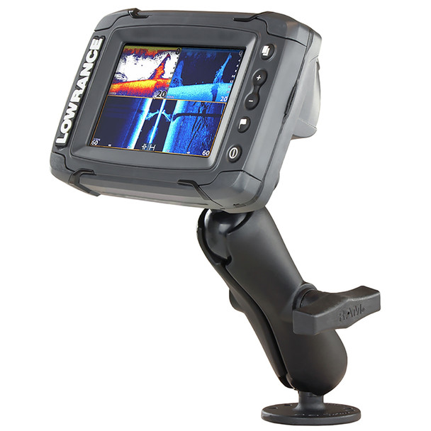 RAM Mount Quick Release Marine Electronic Mount for Lowrance Elite 5 Series - RAM-101-LO11
