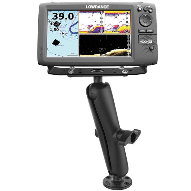 RAM Mounting Systems RAM-D-115-E Universal D Size Ball Mount with Long Arm for 9-12 Inch Fishfinders and Chartplotters