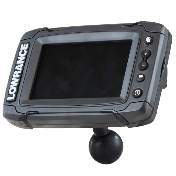 RAM Mount Quick Release Adapter with 1.5-inch Rubber Ball for Lowrance Elite and Mark Series Fishfinders