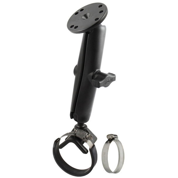 RAM Mounting Systems RAM-B-108-C Strap Mount with Long Arm and Round Base