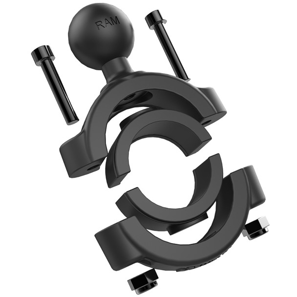 RAM Mounts Torque Handlebar and Rail Base with 1-Inch Ball for 1-1/8 to 1-1/2 Inch Diameter Rails