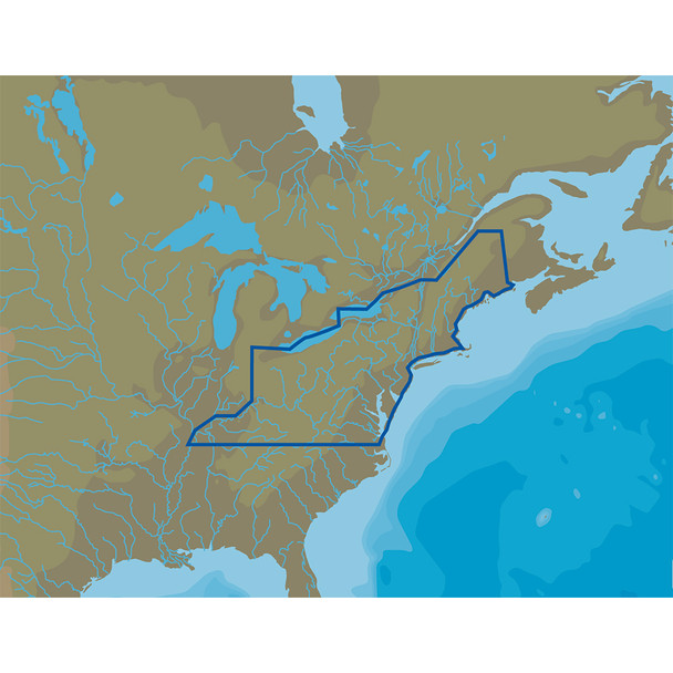 C-MAP 4D Lakes NA-D073 North East Marine Chart for Boaters