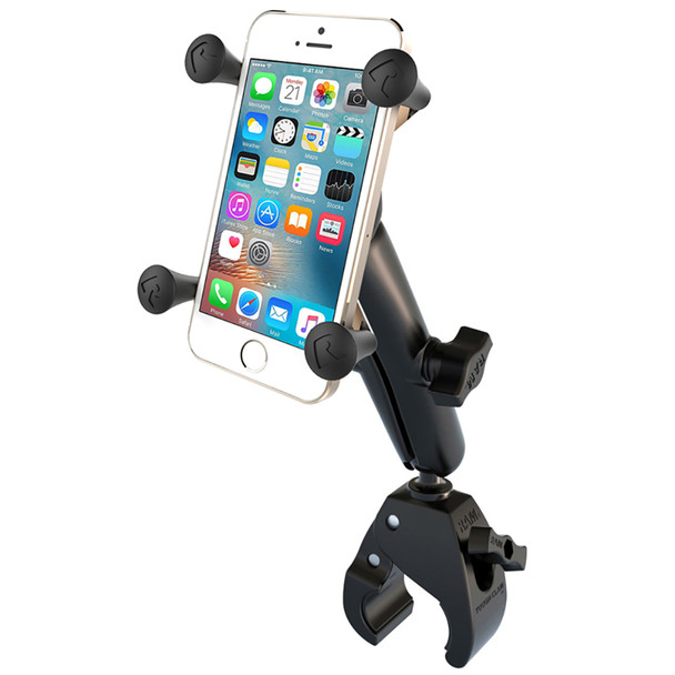 RAM Mounting Systems Universal Tough-Claw Base with Long Double Socket Arm and X-Grip Cell/iPhone Cradle