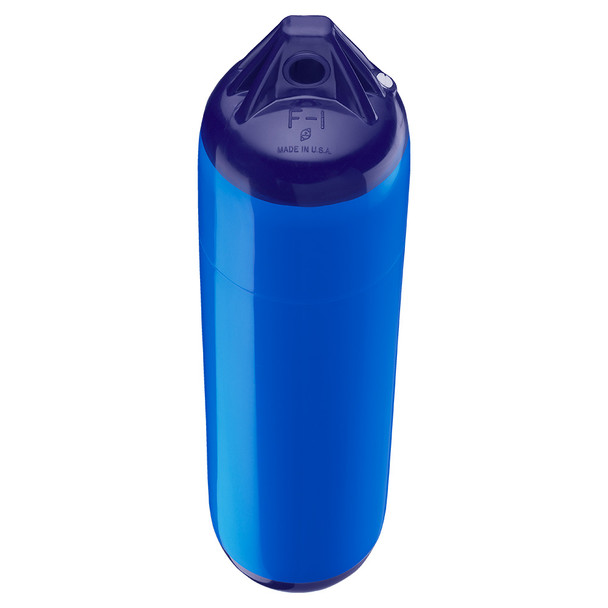 Polyform U.S. F-1 Twin Eye Fender 6" x 24" in Blue – Marine Docking Fender for Boats 20-25 Feet