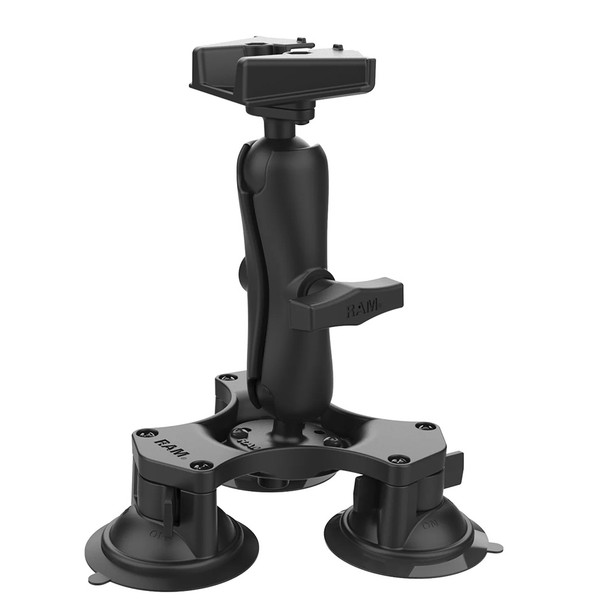 RAM Mounting Systems RAM Twist-Lock Triple Suction Heavy Duty Mount for Starlink Mini