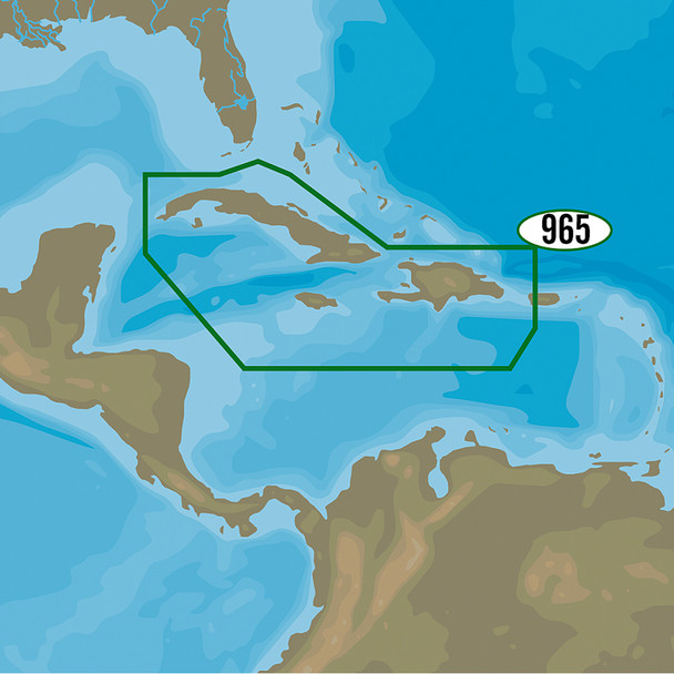 C-MAP 4D NA-D965 Marine Navigation Chart for Cuba, Dominican Republic, Caymans & Jamaica