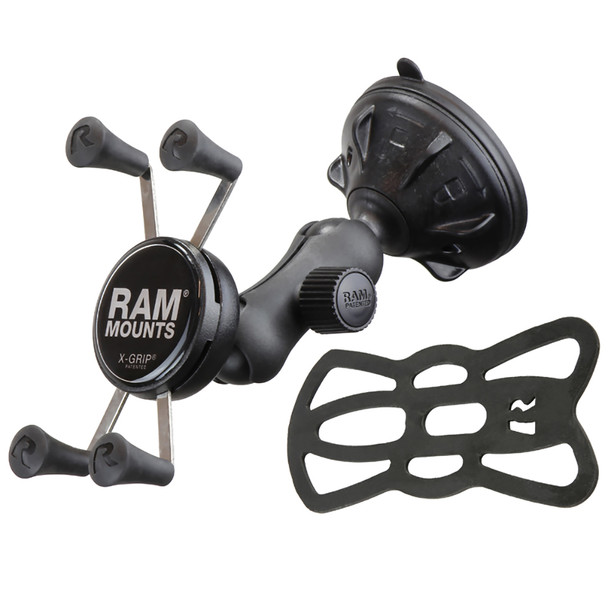 RAM Mounting Systems X-Grip Composite Twist Lock Suction Cup Mount with Universal Cell Phone Holder