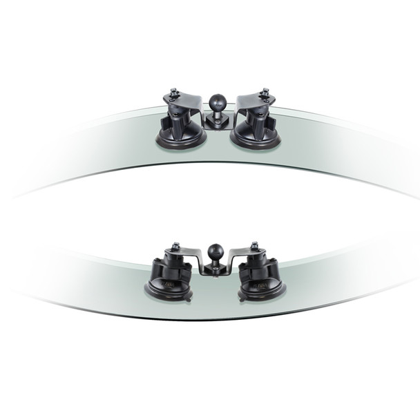 RAM Mounting Systems RAM-B-189B-PIV1U Dual Articulating Suction Cup Mount with 1-Inch Ball Base