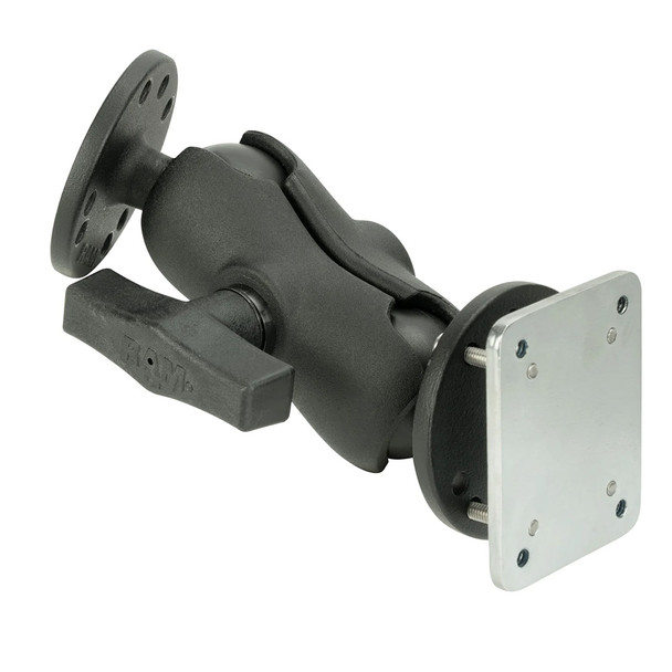 RAM Mounting Systems RAM-101-B-225B2U Drill-Down Dashboard Mount with Backing Plate, C Size Short