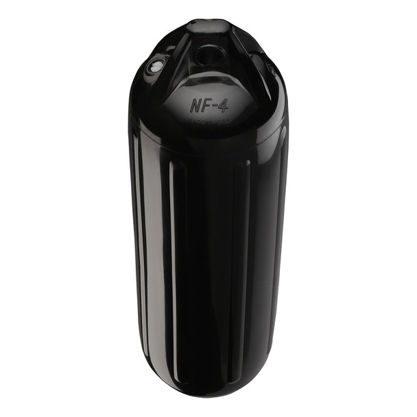 Polyform U.S. NF-4 Heavy-Duty Twin Eye Boat Fender - 6.4 x 21.6 inches, Black