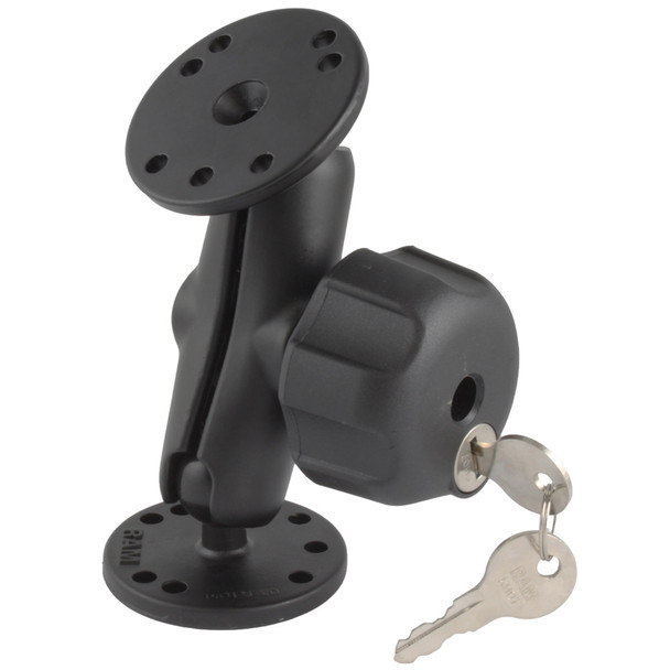 RAM Mounting Systems RAM-B-101LU Locking Double Socket Arm with 2/2.5-inch Bases