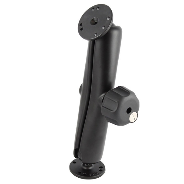 RAM Mounting Systems RAM-101U-DL Double Ball Mount with Key Lock Knob - Marine Grade Aluminum